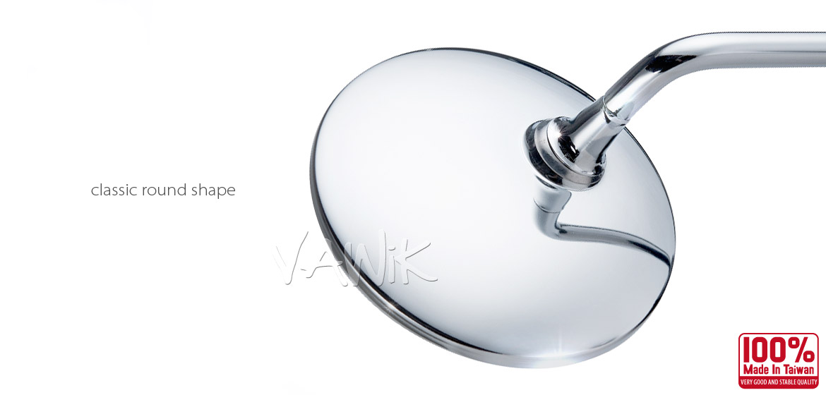 VAWiK motorcycle mirrors scooter Super Round Chrome Magazi