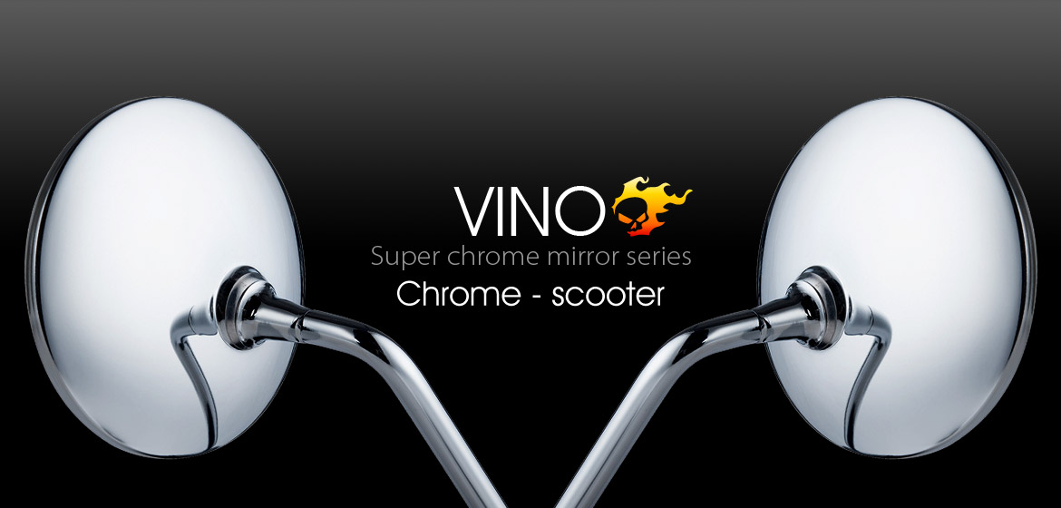 VAWiK motorcycle mirrors scooter Super Round Chrome Magazi