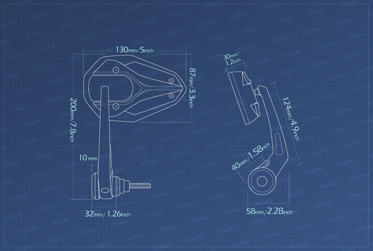 Measurement graph of KiWAV Viper2 bar end mirror for Indian