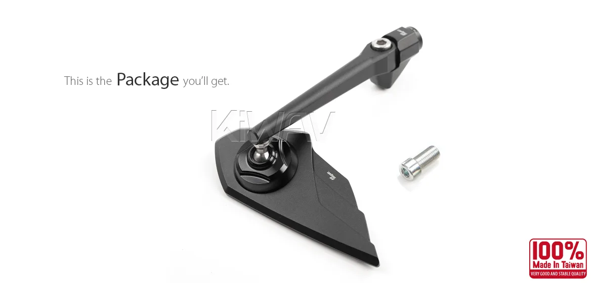 KiWAV motorcycle mirror Wisp 10mm standard threaded a piece right hand