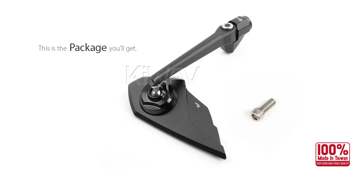 KiWAV motorcycle mirror Wisp compatible with Harley Davidson Street 500/750 a piece right hand