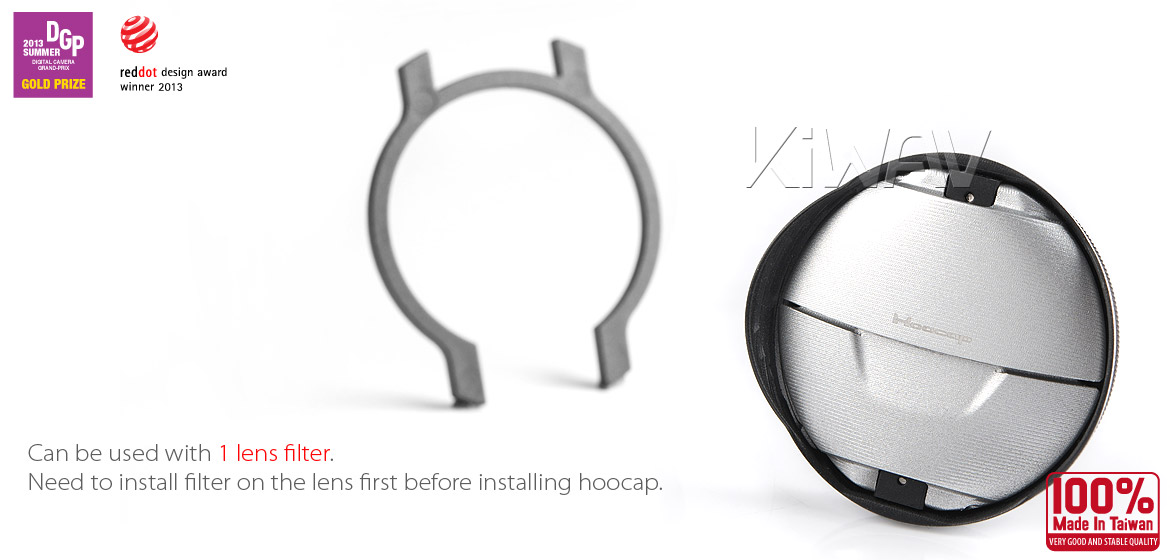 KiWAV Hoocap DSLR Lens Cap and Hood 2 in 1 TX37
