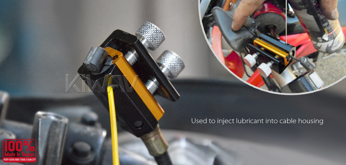 KiWAV motorcycle twin cable lubricator