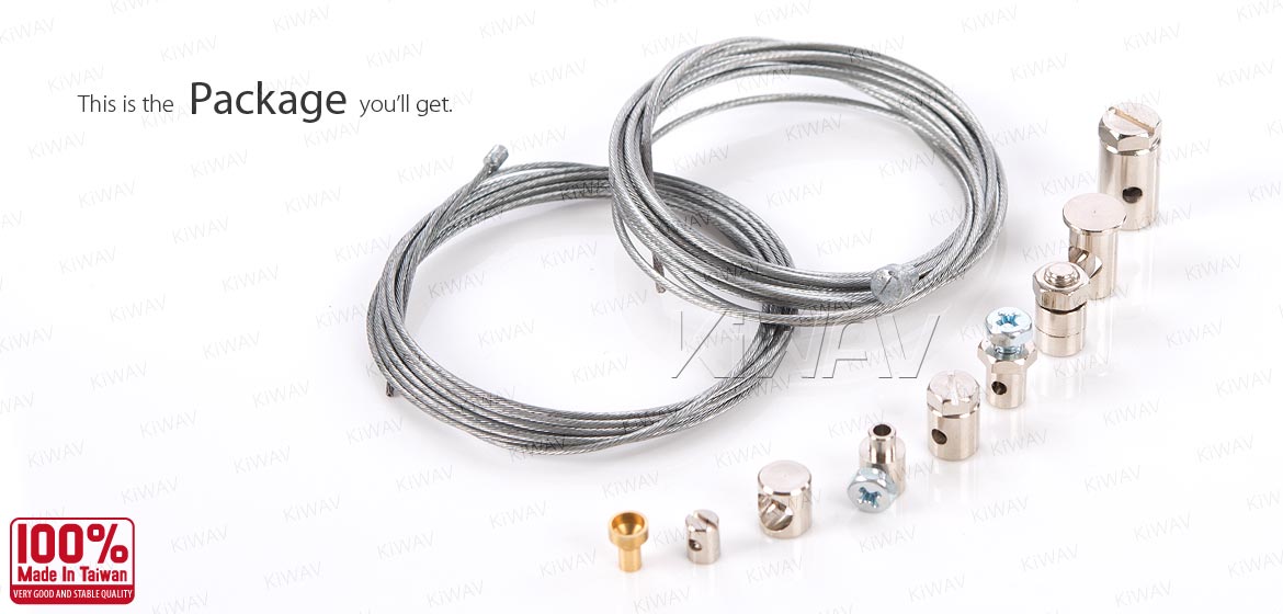 KiWAV universal throttle clutch brake parking brake cable end repair travel emergency repair kit