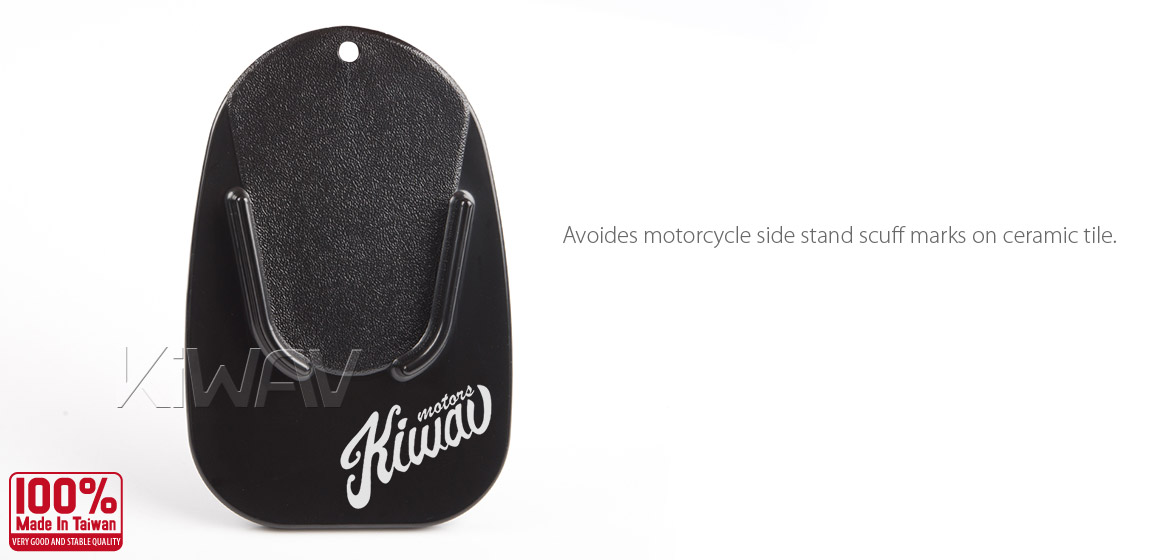 KiWAV motorcycle motorcross black kickstand pad