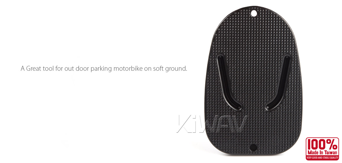 KiWAV motorcycle motorcross black kickstand pad