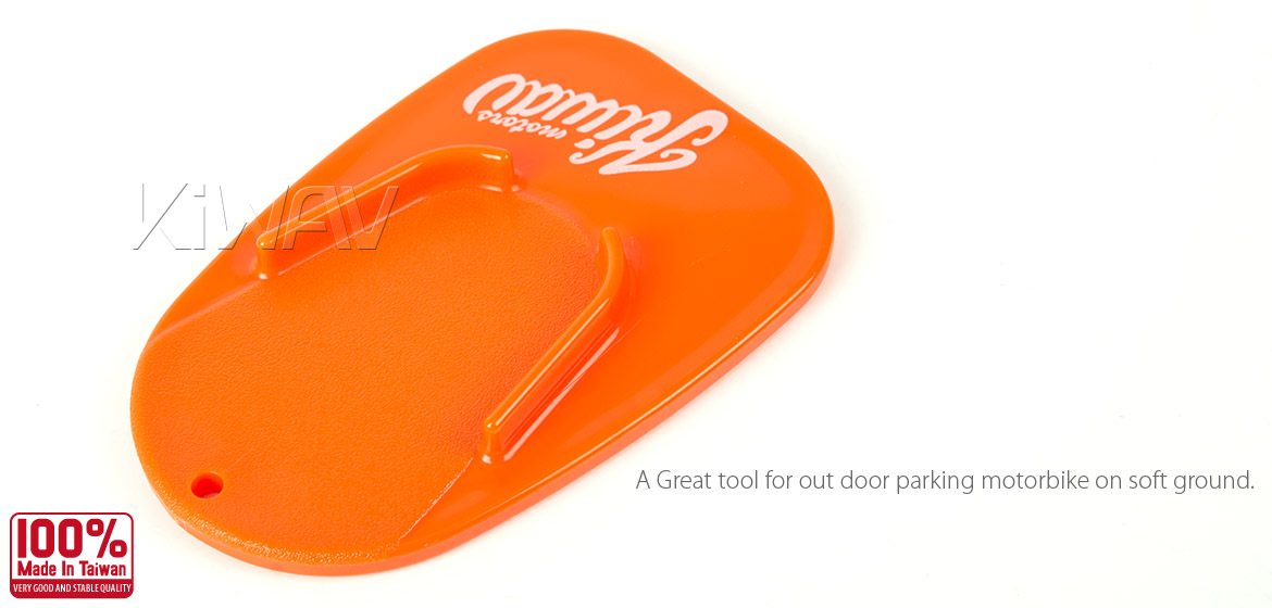 KiWAV motorcycle motorcross orange kickstand pad