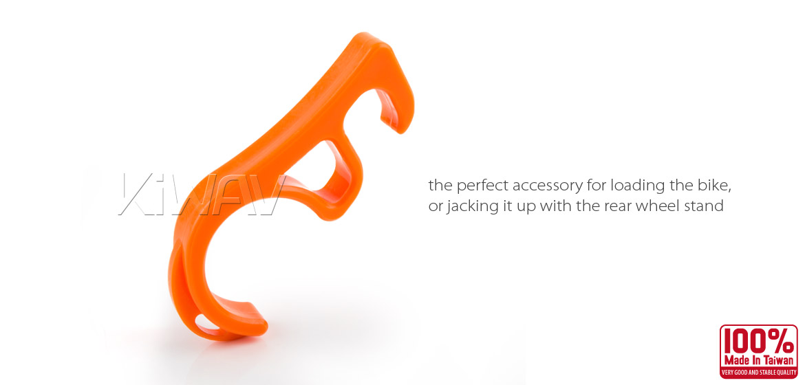 KiWAV motorcycle brake lever lock orange universal fit