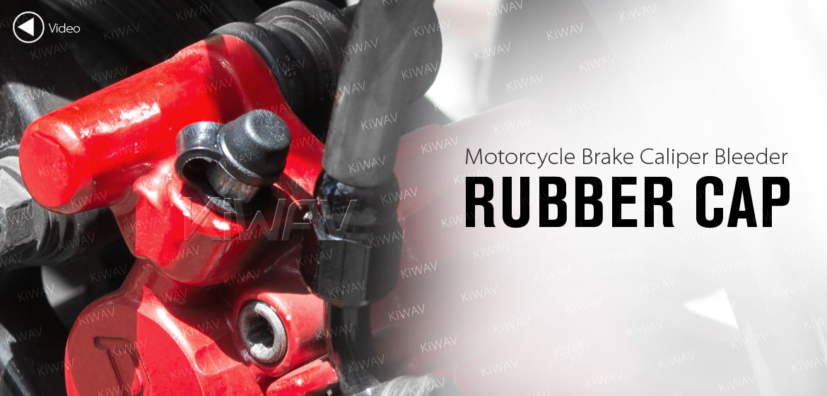 KiWAV motorcycle brake caliper bleeder rubber cap black