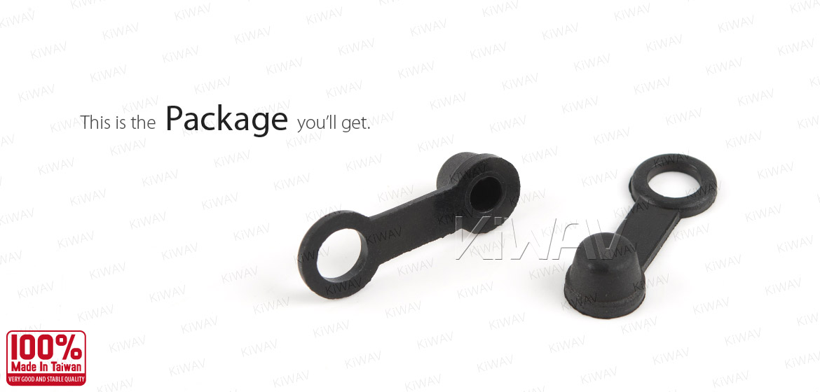 KiWAV motorcycle brake caliper bleeder rubber cap black