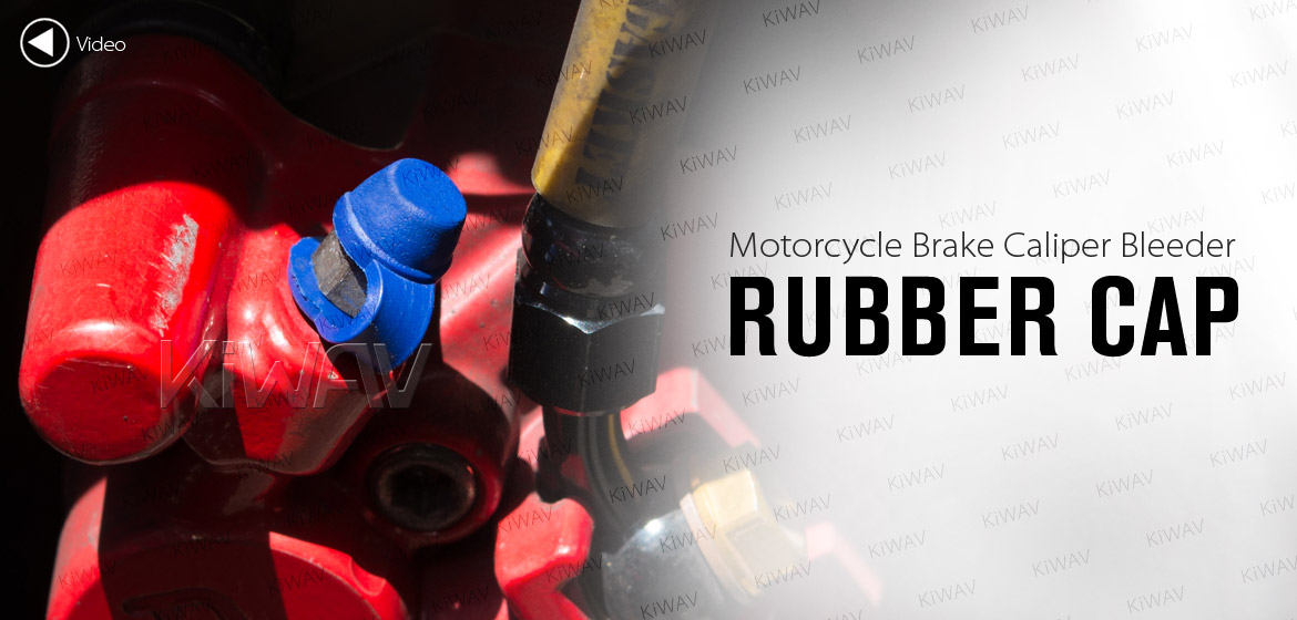 KiWAV motorcycle brake caliper bleeder rubber cap blue