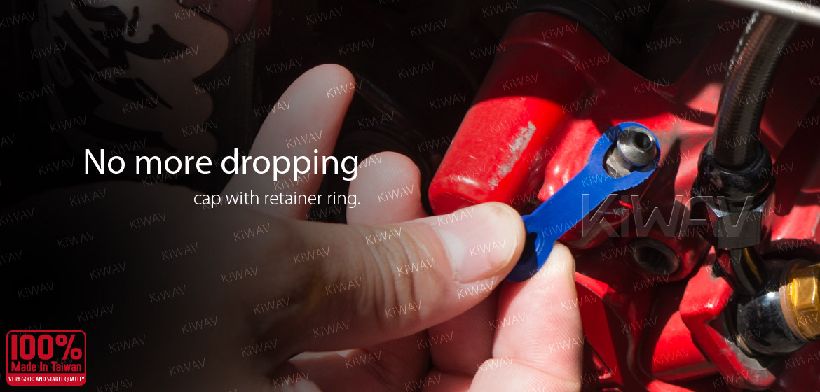 KiWAV motorcycle brake caliper bleeder rubber cap blue