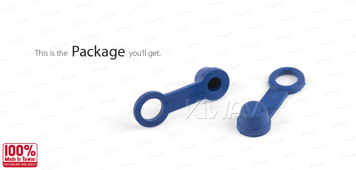 KiWAV motorcycle brake caliper bleeder rubber cap blue