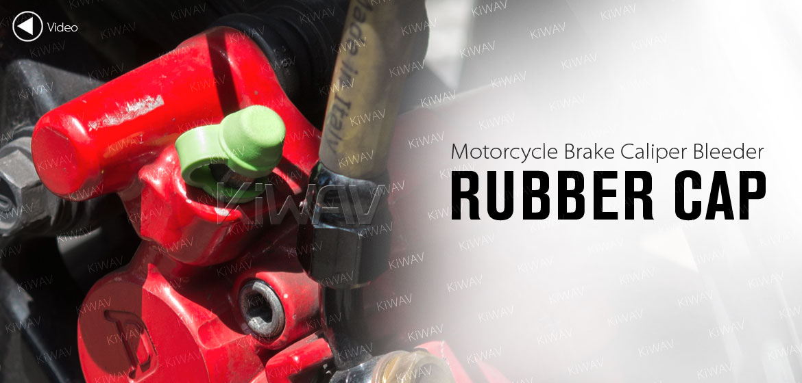 KiWAV motorcycle brake caliper bleeder rubber cap green