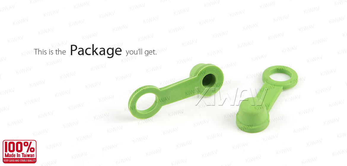KiWAV motorcycle brake caliper bleeder rubber cap green