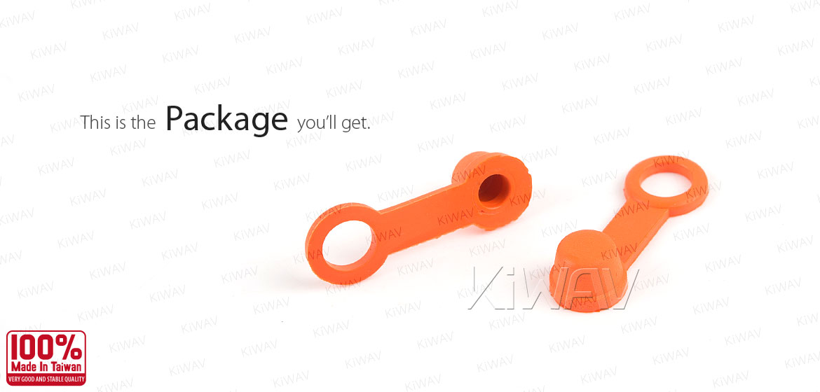 KiWAV motorcycle brake caliper bleeder rubber cap orange