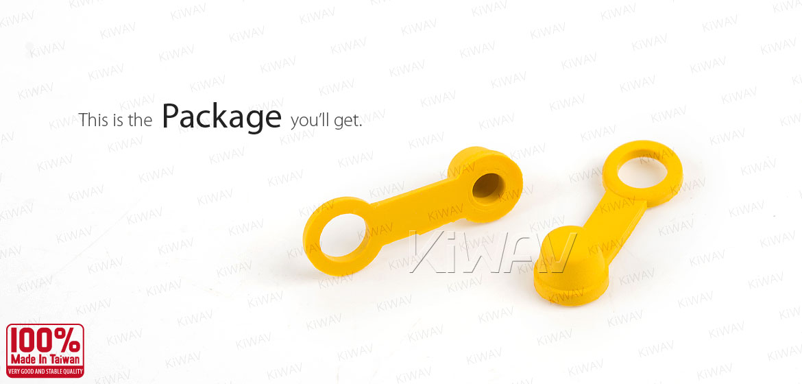KiWAV motorcycle brake caliper bleeder rubber cap yellow