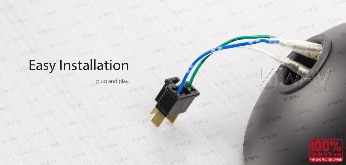 KiWAV male wire harness adapter plug for H4 / HB2 / 9003 / NOK9151 light socket
