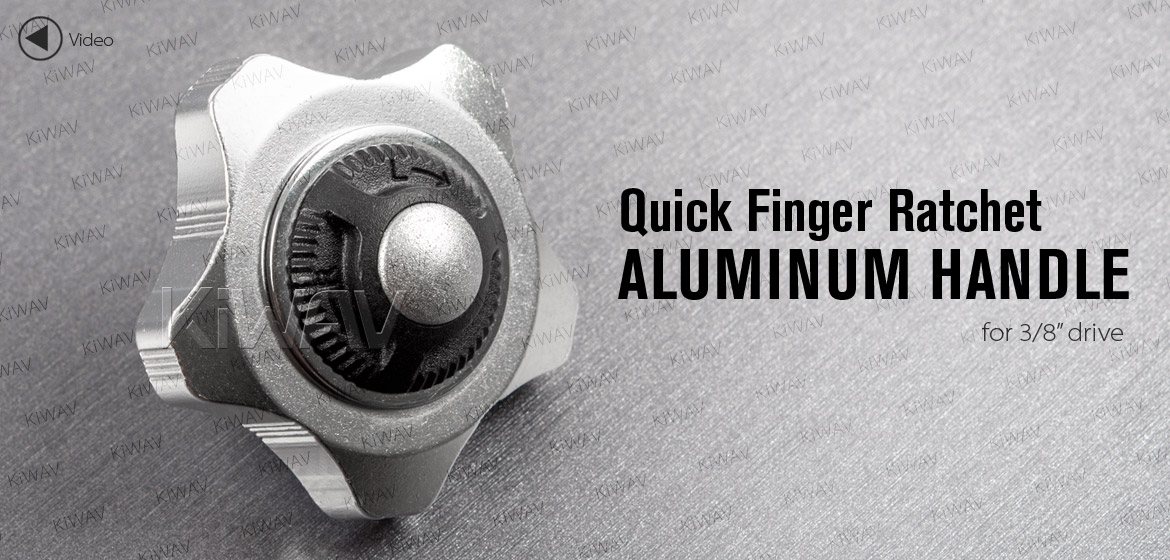 KiWAV quick finger ratchet aluminum handle for 3/8 drive