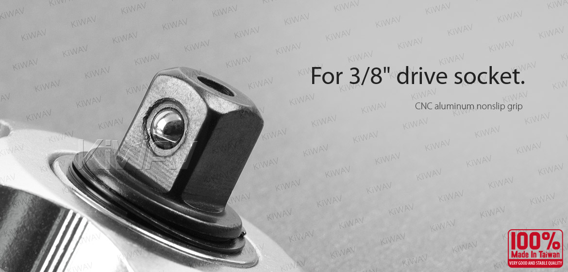 KiWAV quick finger ratchet aluminum handle for 3/8 drive