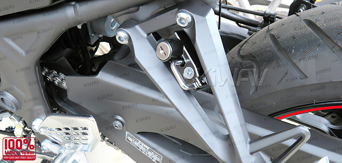 KiWAV motorcycle helmet lock black for Honda CBR250R 11-14, CBR400R 13-, CB400F/CB400X 13- 