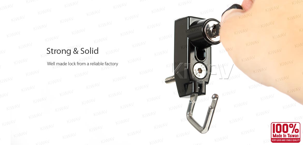 KiWAV motorcycle helmet lock black for Kawasaki Ninja 250 13-, Z250 