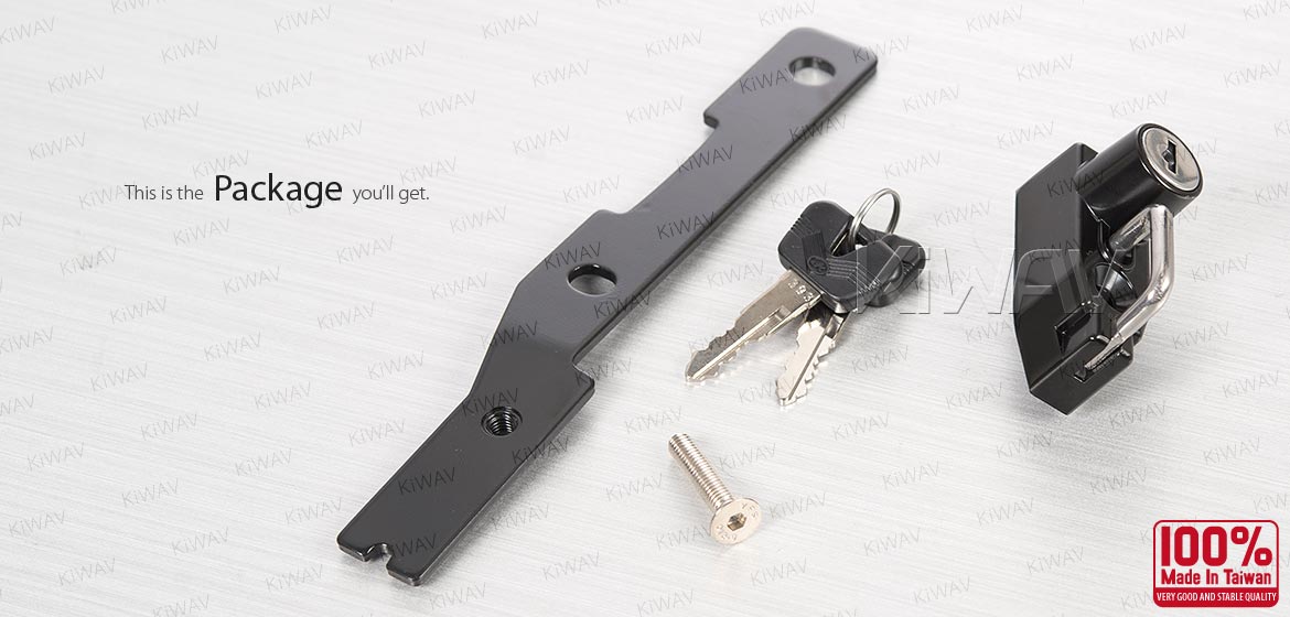 KiWAV motorcycle helmet lock black for Kawasaki Ninja 250 13-, Z250
