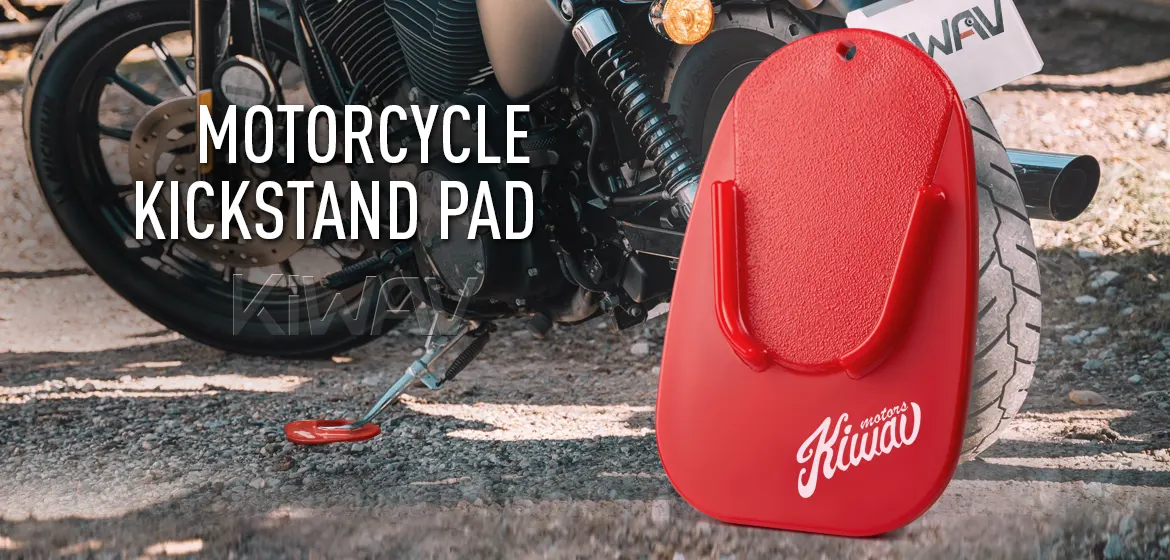 KiWAV motorcycle motorcross red kickstand pad