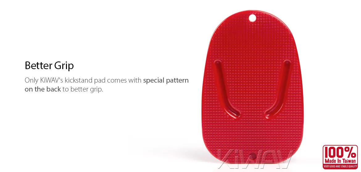 KiWAV motorcycle motorcross red kickstand pad