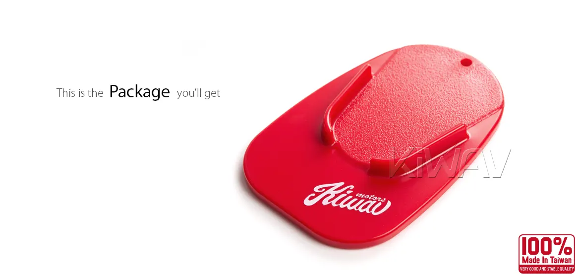 KiWAV motorcycle motorcross red kickstand pad