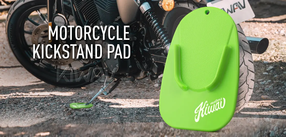 KiWAV motorcycle motorcross green kickstand pad