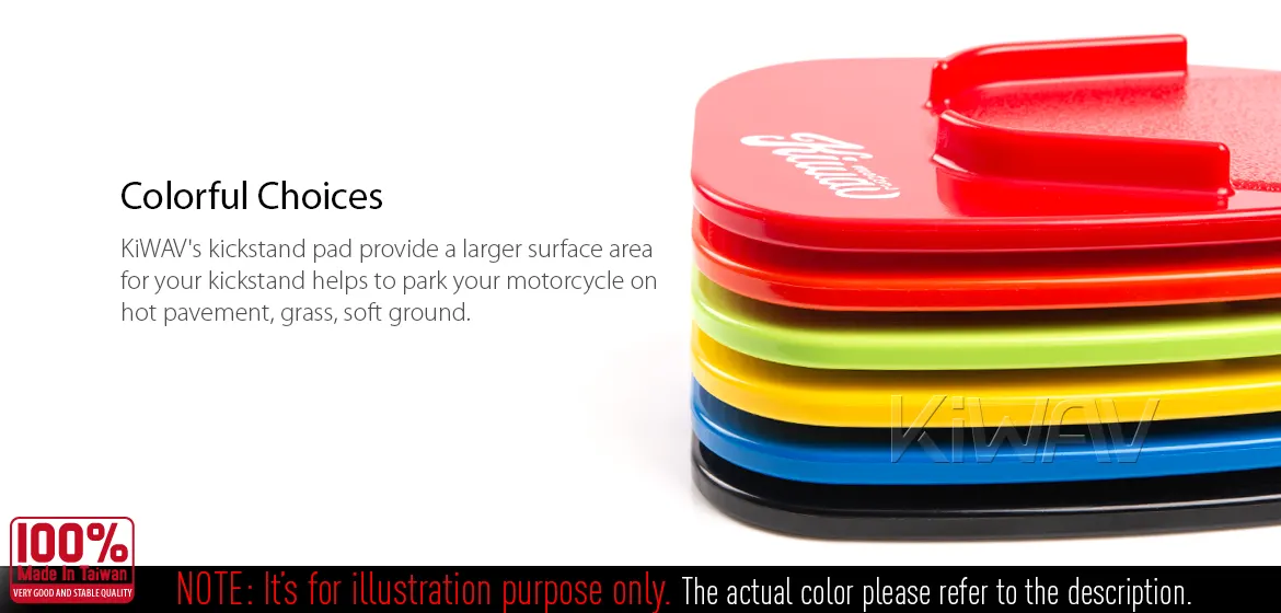 KiWAV motorcycle motorcross green kickstand pad