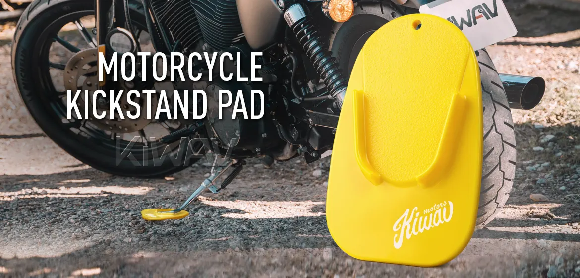 KiWAV motorcycle motorcross yellow kickstand pad