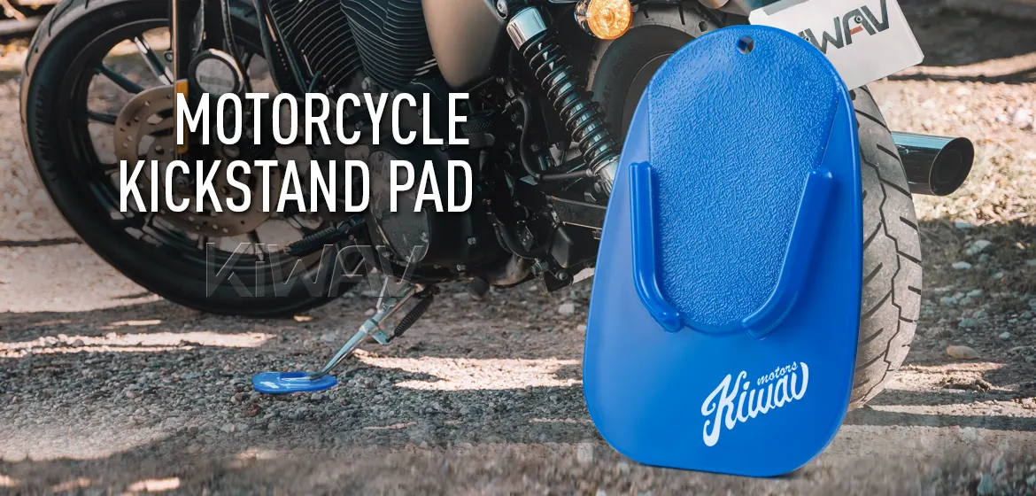 KiWAV motorcycle motorcross blue kickstand pad