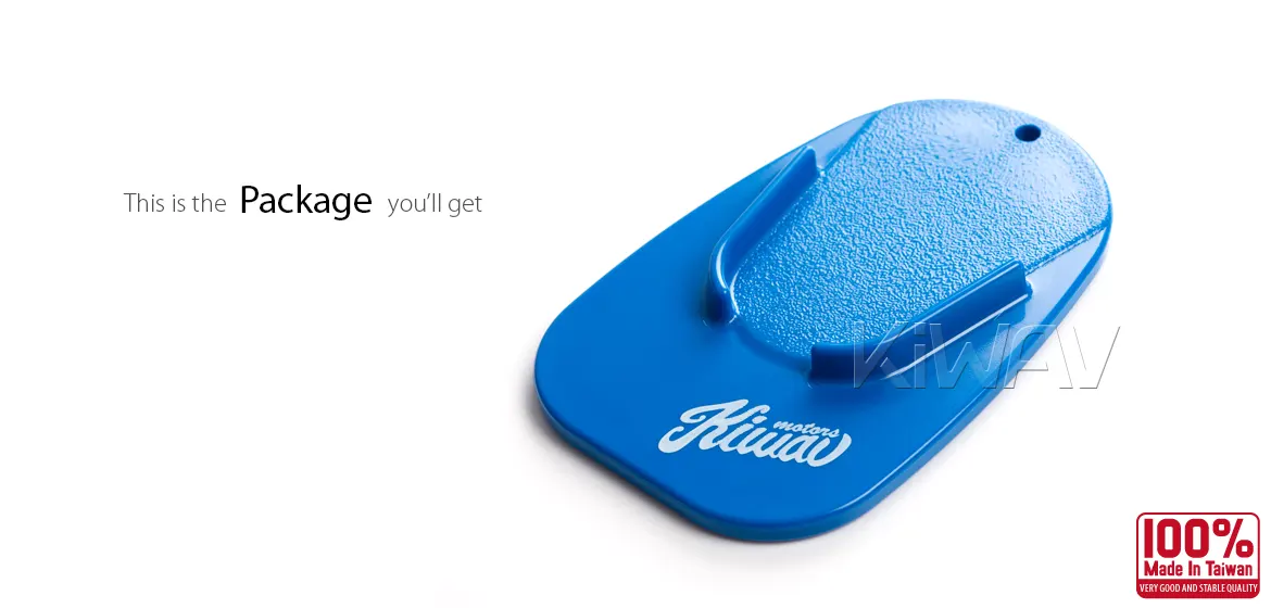 KiWAV motorcycle motorcross blue kickstand pad