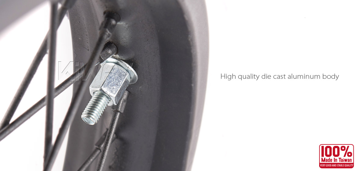KiWAV Motorcycle Dirt Bike Rim Alloy Lock 1.4 inch and 1.6 inch with silver security bolt