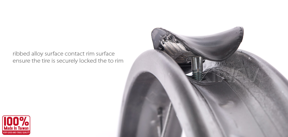 KiWAV Motorcycle Dirt Bike Rim Alloy Lock 1.4 inch and 1.6 inch with silver security bolt