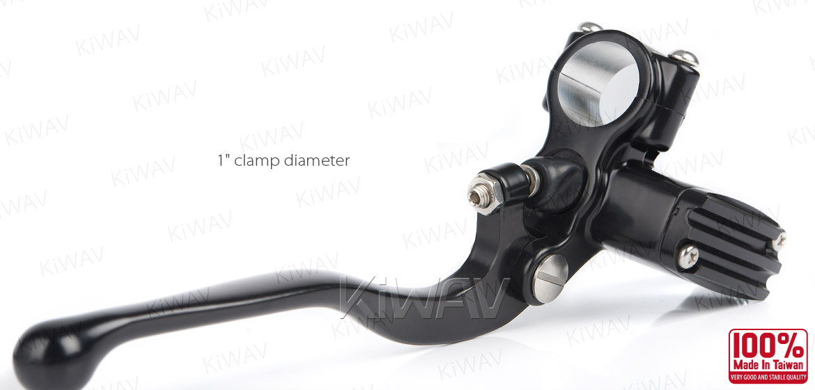 KiWAV Vintage hand control with mechanical clutch & hydraulic brake for 1 inch handlebar black