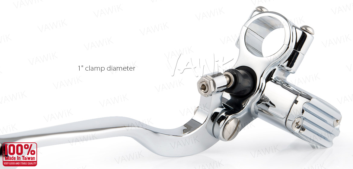 VAWiK Vintage hand control with mechanical clutch & hydraulic brake for 1 inch handlebar chrome