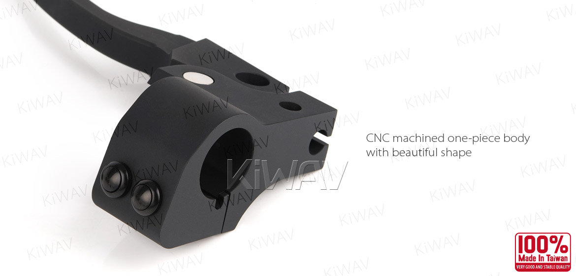 KiWAV Cable and Hydraulic Master Cylinder for dual-disc 5/8 bore with switch housing kit black