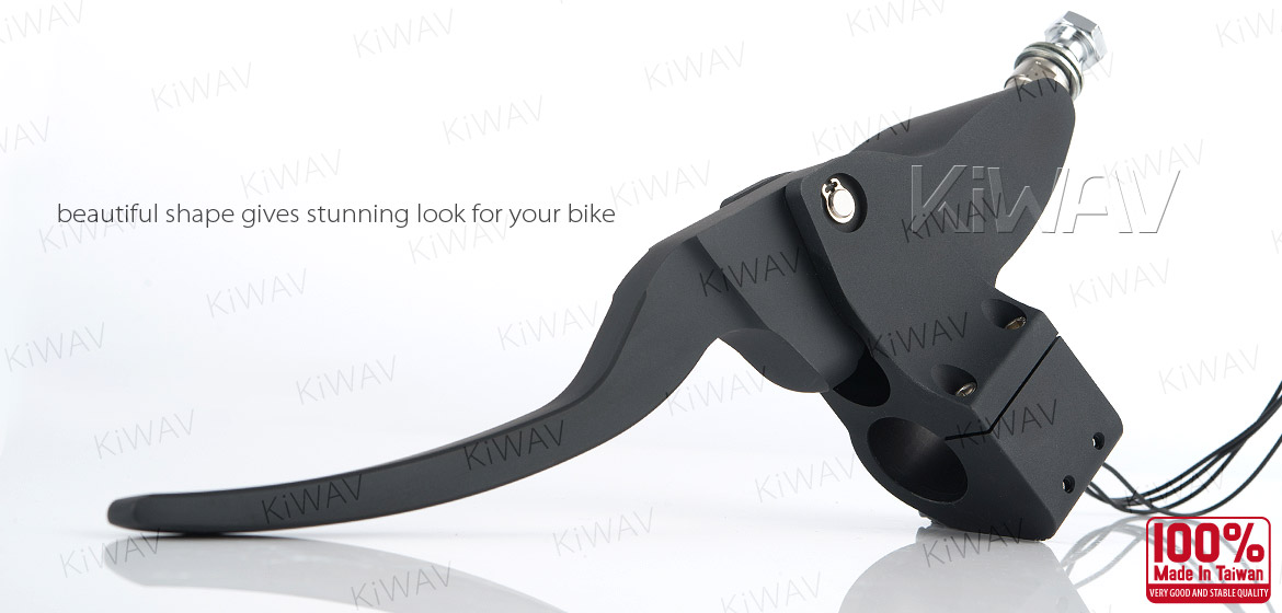 KiWAV Cable and Hydraulic Master Cylinder for dual-disc 5/8 bore with switch housing kit black