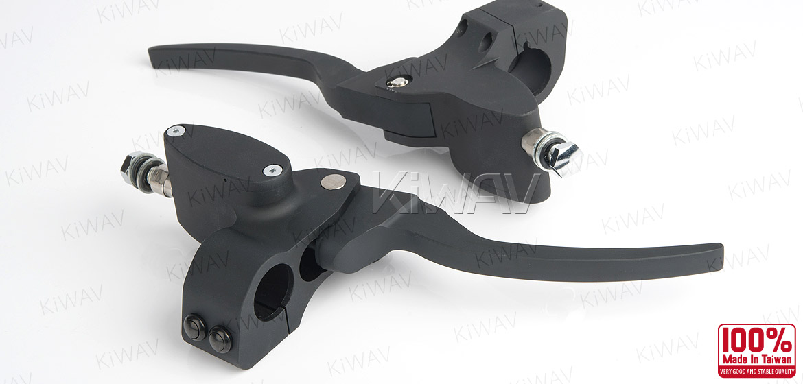 KiWAV Hydraulic Master Cylinder for dual-disc 5/8 bore with switch housing kit black