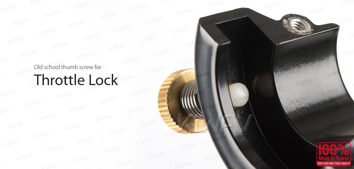 KiWAV Vintage single cable throttle housing for 1 inch handlebar black