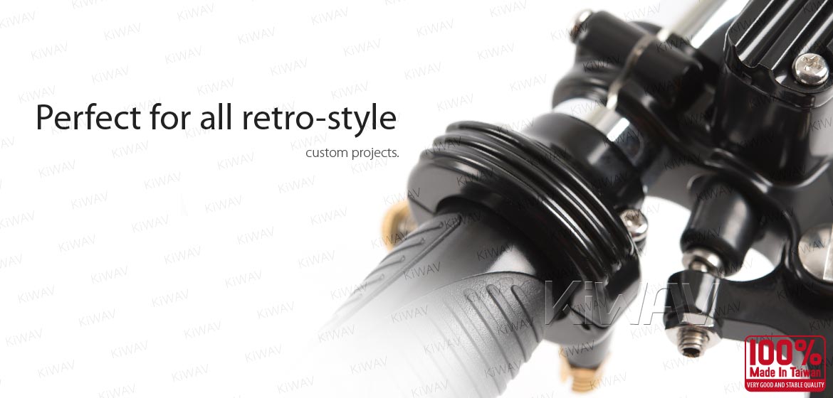 KiWAV Vintage single cable throttle housing for 1 inch handlebar black