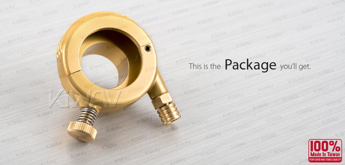KiWAV Vintage single cable throttle housing for 1 inch handlebar gold