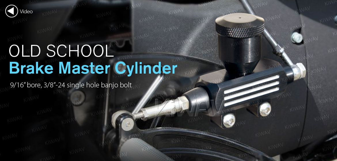 KiWAV custom rear brake master cylinder 9/16 inch black