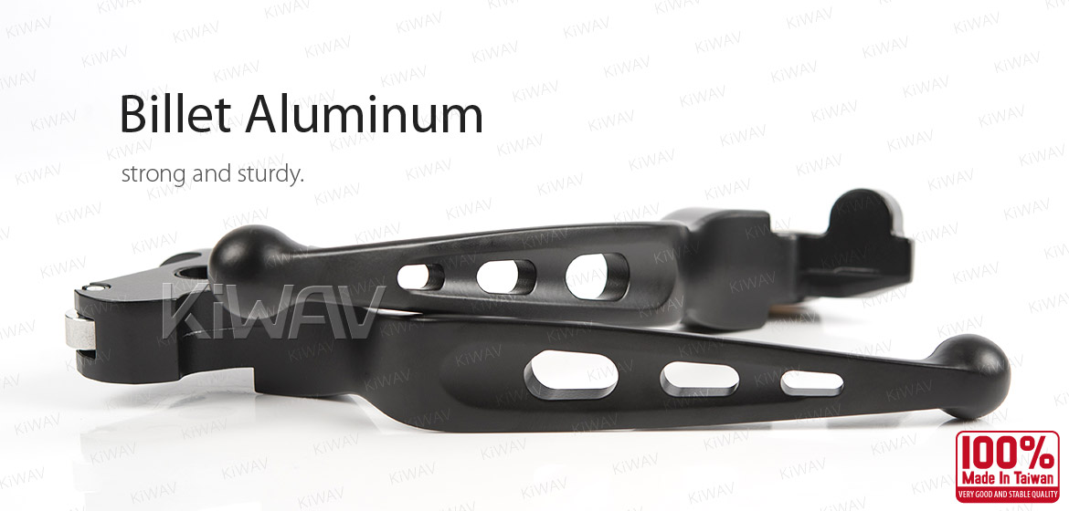 KiWAV hydraulic brake clutch hand control levers edgecut cut 3 black harley davidson '14-'16 Touring models
