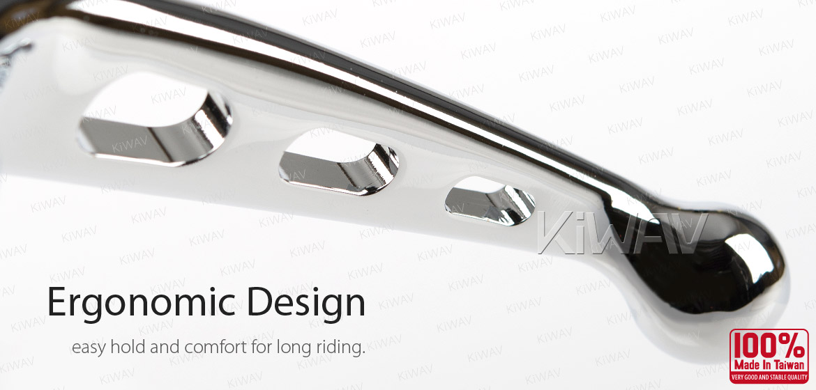 KiWAV hydraulic brake clutch hand control levers edgecut cut 3 chrome harley davidson '14-'16 Touring models