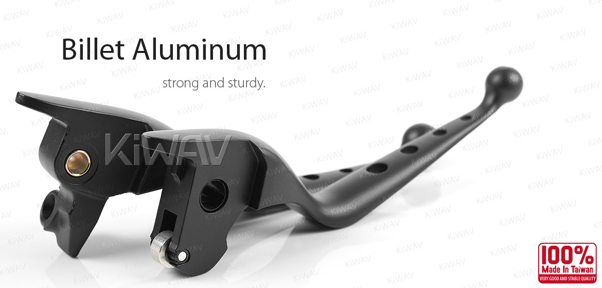 KiWAV hydraulic brake clutch hand control levers edgecut cut 4 black harley davidson '14-'16 Touring models