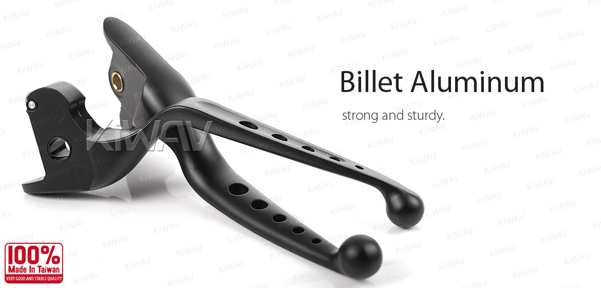 KiWAV hydraulic brake clutch hand control levers edgecut cut 5 black harley davidson '14-'16 Touring models